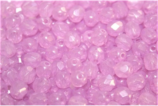 Fire Polished Beads Opal Wisteria Purple 3mm - 60pcs