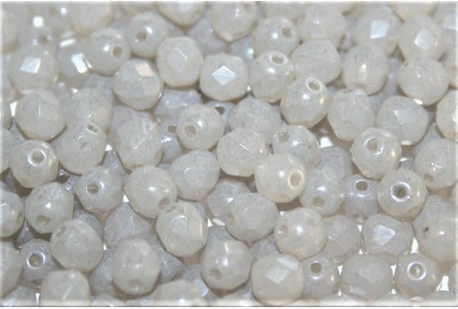 Fire Polished Beads Opal Ash Gray 3mm - 60pcs