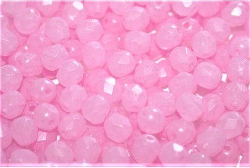 Fire Polished Beads Opal Bubblegum Pink 4mm - 60pcs