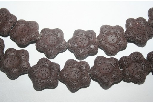 2 Pietre Lava Marrone Fiore