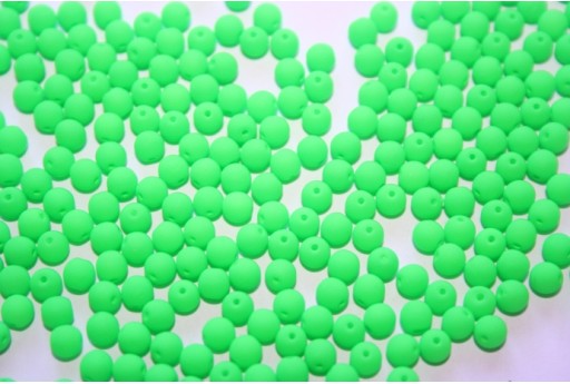 Czech Round Beads Double Neon Green 3mm - 100pcs