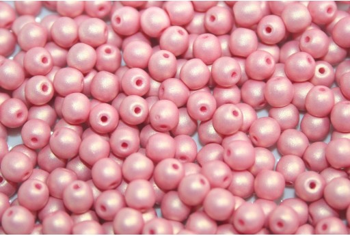 Tondi Vetro di Boemia Neon Silk Antique Pink 3mm - 100pz