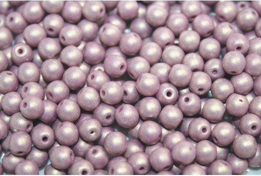 Czech Round Beads Neon Silk Mauve 3mm - 100pcs