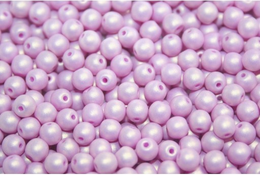 Tondi Vetro di Boemia Neon Silk Lavender 3mm - 100pz