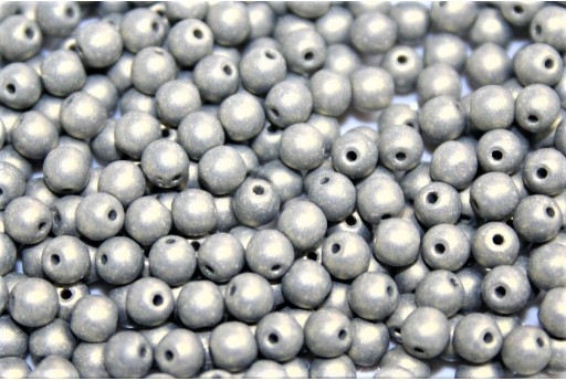 Tondi Vetro di Boemia Neon Silk Gray 3mm - 100pz