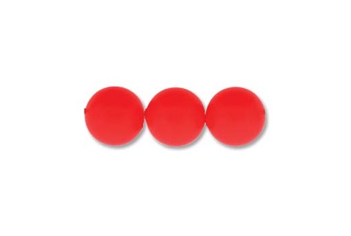 Shiny Crystal Pearls 5810 Neon Red 6mm - 12pcs