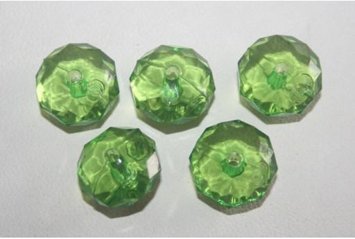30 Perline Acrilico Trasparente Verde