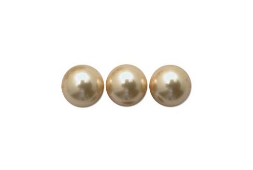 Shiny Crystal Pearls 5810 Gold 10mm - 4pcs