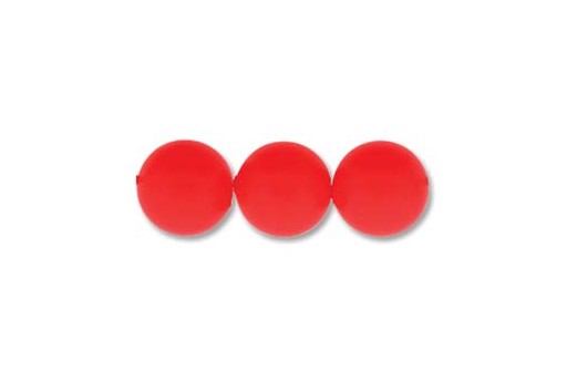Shiny Crystal Pearls 5810 Neon Red 12mm - 2pcs