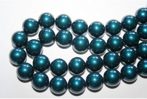 Shiny Crystal Pearls 5810 Petrol 12mm - 2pcs