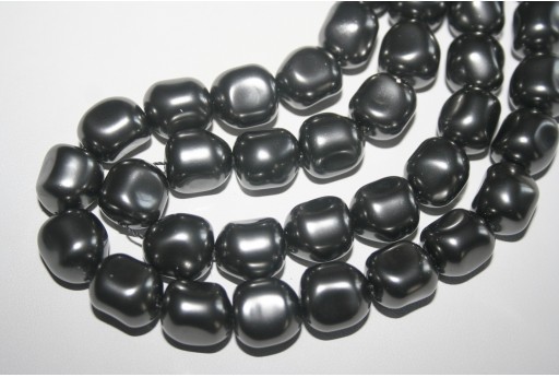 Perle 5840 Shiny Crystal - Dark Grey 10mm - 2pz