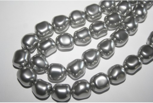 Perle 5840 Shiny Crystal - Light Grey 14mm - 1pz