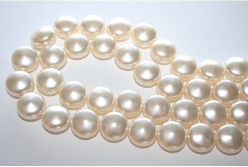 Coin Pearls 5860 Shiny Crystal Cream 10mm - 4pcs