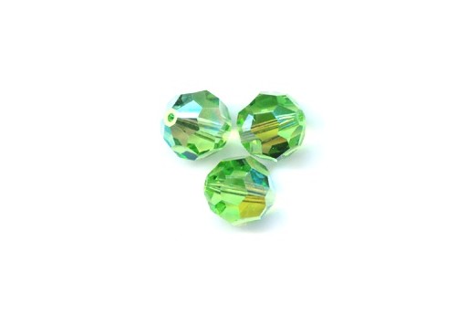 Faceted Round 5000 Peridot AB 4mm - 10pcs