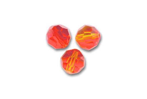 Faceted Round 5000 Fireopal AB 6mm - 5pcs
