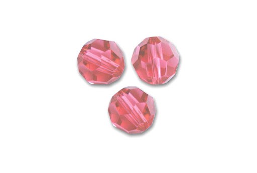 Faceted Round 5000 Indian Pink 6mm - 5pcs