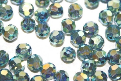 Faceted Round 5000 Montana AB FC 6mm - 5pcs