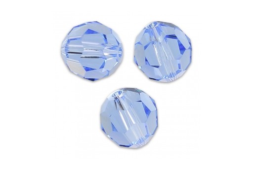 Faceted Round 5000 Light Sapphire AB 8mm - 2pcs