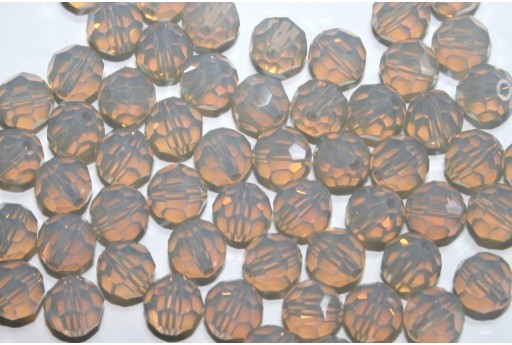 Faceted Round 5000 Light Grey Opal 8mm - 2pcs