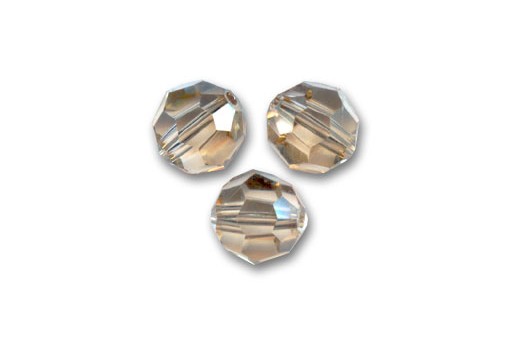 Faceted Round 5000 Crystal Golden Shadow 8mm - 2pcs