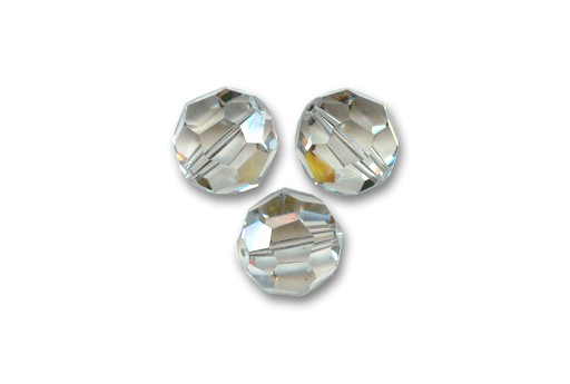 Faceted Round 5000 Crystal Silver Shade 8mm - 2pcs