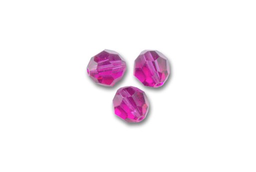 Faceted Round 5000 Fuchsia 10mm - 2pcs