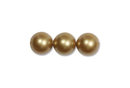 Perle 5810 Shiny Crystal - Vintage Gold 8mm - 8pz