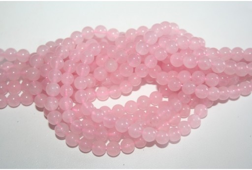 Filo 64 Pietre Quarzo Rosa Sfera 6mm QURO15