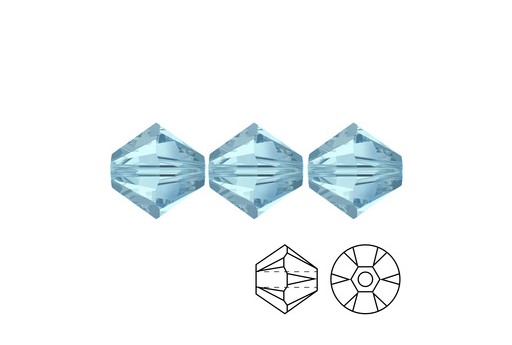 Bicone 5328 - Aquamarine 3mm - 20pcs