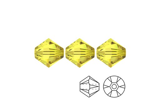 Bicono 5328 - Citrine 4mm - 20pz