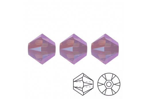 Bicono 5328 - Rose Water Opal Shimmer 4mm - 20pz