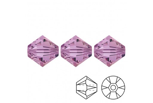 Bicone 5328 - Crystal Lilac Shadow 4mm - 20pcs