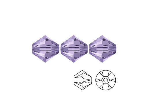 Bicono 5328 - Violet 6mm - 6pz