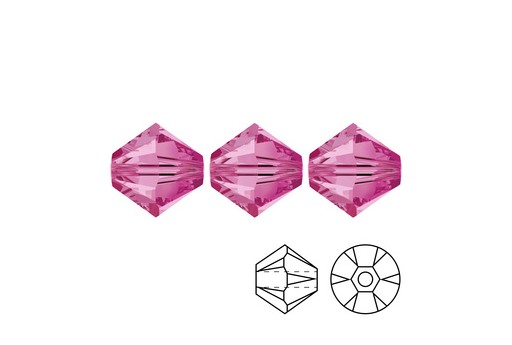 Bicono 5328 - Rose 8mm - 5pz