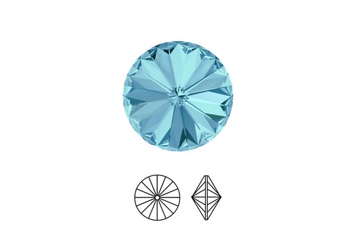 Rivoli 1122 - Aquamarine 12mm - 2pcs