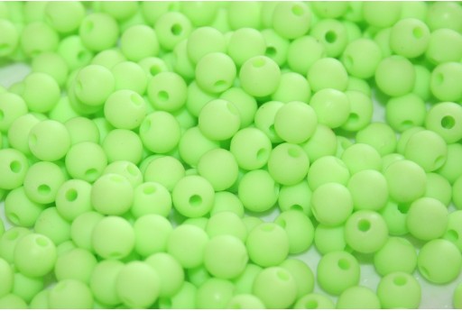 Acrylic Beads Frosted Green - Round 6mm - 60pcs
