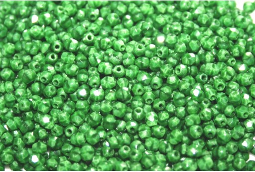 Perline Mezzi Cristalli - Opaque Green White Black 3mm - 60pz