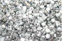 Pellet Beads Etched Jet Labrador Full 4x6mm - 50pcs