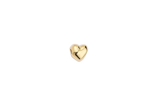 Perlina Cuore - Oro 7x8mm - 4pz 2