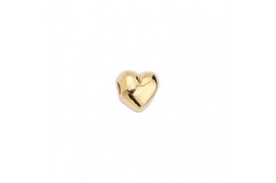 Zamak Heart Bead - Gold 7x8mm - 4pcs