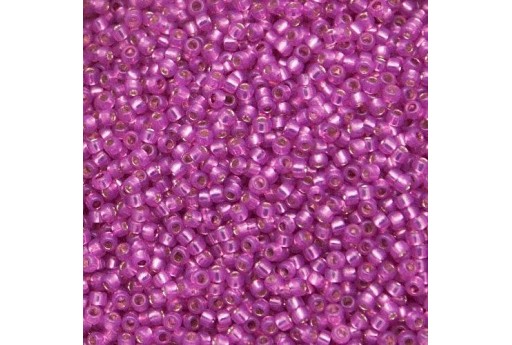 Toho Seed Beads Silver Lined Milky Hot Pink 15/0 - 10gr