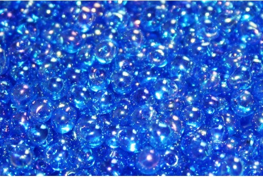 Perline Miyuki Drops Transparent Sapphire AB 3,4mm - 10gr