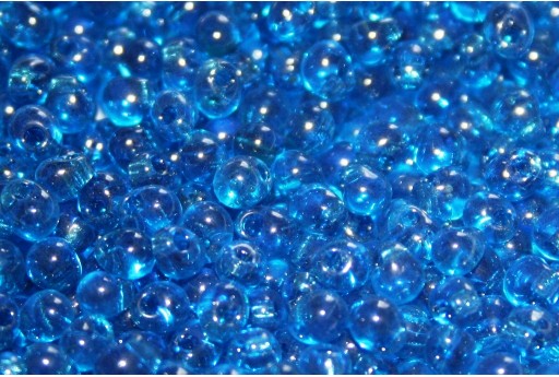 Perline Miyuki Drops Transparent Capri Blue 3,4mm - 10gr