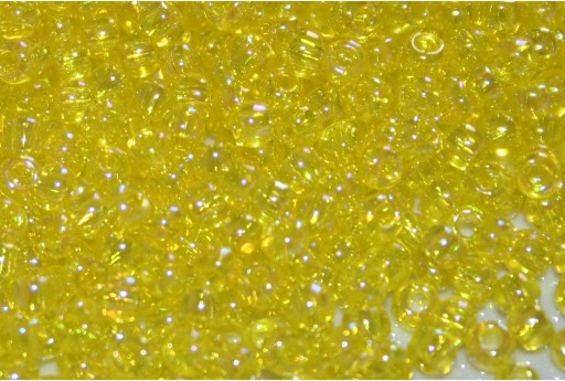 Toho Seed Beads Transparent Rainbow Lemon 8/0 - 10g