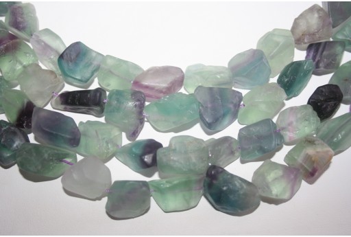 Fluorite Beads Rainbow Rock 13x18mm - 24pcs