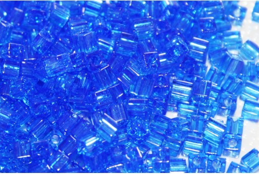 Miyuki Cube Beads Transparent Sapphire 4x4mm - 10gr