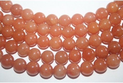 Filo 32 Pietre Red Aventurine Sfera 12mm