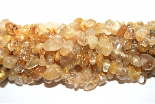 Golden Rutilated Quartz Nuggets 5x8mm - 100pcs