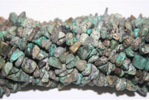 African Turquoise Frosted Chips 5x8mm - 220pcs
