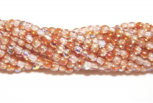 Perline Glass Pressed - Crystal Orange Rainbow 2mm - 150pz